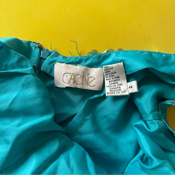 Cache turquoise sequin mini dress - Picture 6 of 7